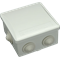 S-BOX Instalační krabice 80x40x80mm 6 tlumivek PG13,5 IP44 šedá