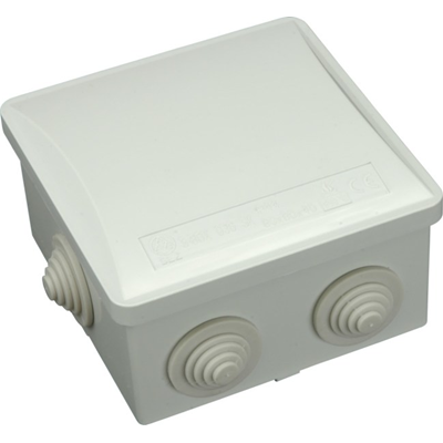 S-BOX Puszka instalacyjna 80x40x80mm 6 dławików PG13,5 IP44 szara