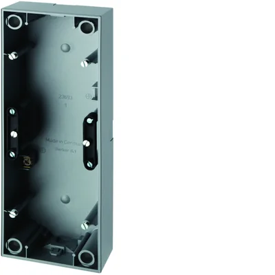 S.1 Caja de superficie de tres elementos de aluminio mate