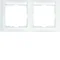 S.1 Double cadre horizontal avec champ de description, blanc neige mat