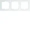S.1 Triple horizontal frame with description field, snow-white matt