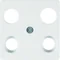 S.1/B.1/B.3/B.7 Piastra centrale per presa antenna a 4 uscite, bianco neve