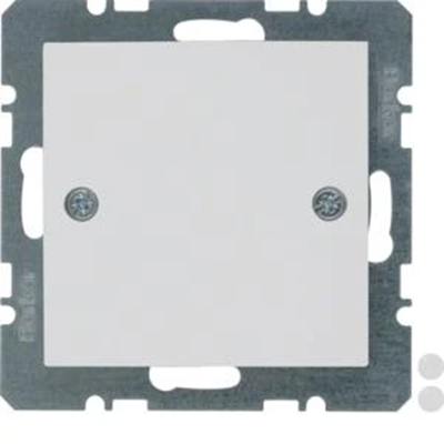 S.1/B.3/B.7 Blanking plate with front plate and screw fixing, white