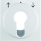 S.1/B.3/B.7 Central element for the blind connector with a key, snow-white gloss