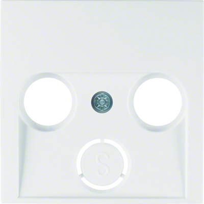 S.1/B.3/B.7 Elemento central para toma de antena de 2 y 3 salidas, blanco nieve