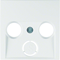 S.1/B.3/B.7 Elemento central para toma de antena de 2 y 3 salidas, blanco nieve