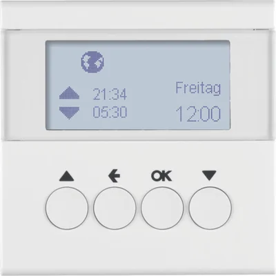 S.1/B.3/B.7 Interruptor horario ciego con display blanco brillo
