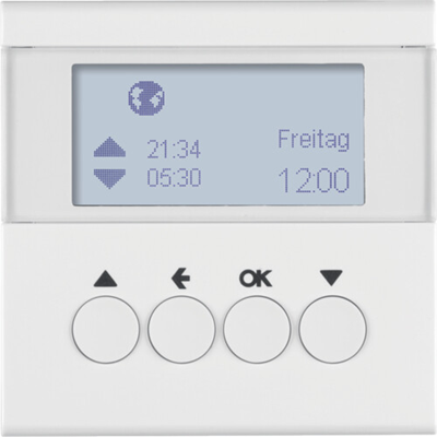 S.1/B.3/B.7 Interruttore orario cieco con display bianco lucido