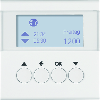 S.1/B.3/B.7 Shutter time switch with white glossy display