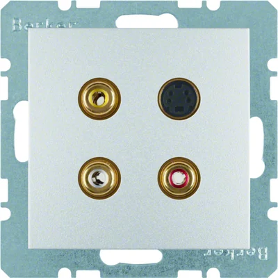 S.1/B.7 3x Conector Cinch/S-Video, aluminio