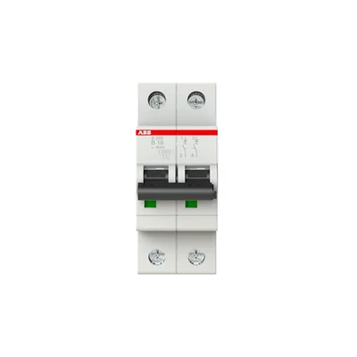 S202-B16 circuit breaker | 2P | character B | 16A | 6kA | AC |