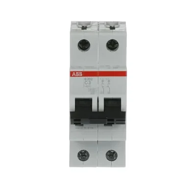 S202-C3 circuit breaker | 2P | C character | 3A | 6kA | AC |