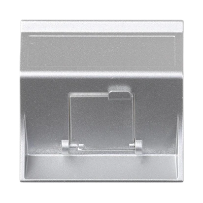 S500 1x RJ plate with diagonal cover for aluminum MD adapters