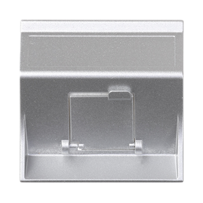 S500 1x RJ plate with diagonal cover for aluminum MD adapters