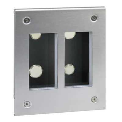 S500 Custodia da incasso 2 moduli 4×K45, acciaio inox