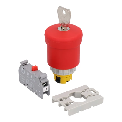 Safety button with key 1 NC contact