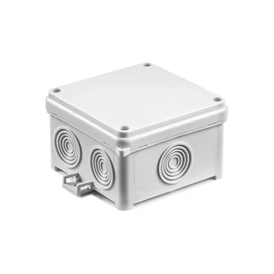 Samosvorný nástěnný box 88x88x58mm IP54 šedá