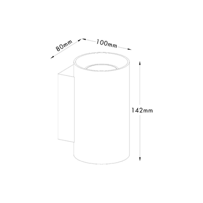 Sandy WL Round Wall lamp black