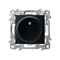 SAPPHIRE Single socket with grounding, black metallic