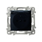 SAPPHIRE Splash-proof socket with grounding IP-44 transparent lid black metallic