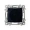 SAPPHIRE Splash-proof socket with grounding IP-44 transparent lid black metallic