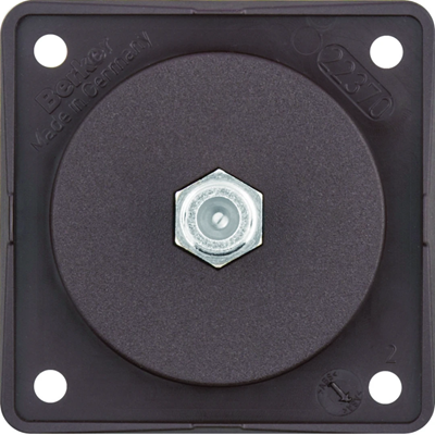 SAT antenna connection socket, brown, matt, Integro mechanism
