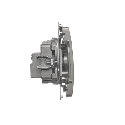 SAT-SAT-RTV Doppelend-Satellitenantennendose (Modul) satiniert (metallic)