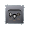 SAT-SAT-RTV double end satellite antenna socket (module) inox (metallic)