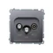 SAT-SAT-RTV double end satellite antenna socket (module) inox (metallic)