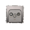 SAT-SAT-RTV double end satellite antenna socket (module) inox (metallic)