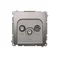 SAT-SAT-RTV double end satellite antenna socket (module) inox (metallic)