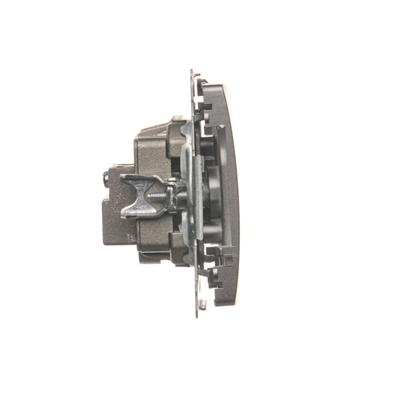 SAT-SAT-RTV double end satellite antenna socket (module) inox (metallic)