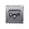 SAT-SAT-RTV double end satellite antenna socket (module) inox (metallic)