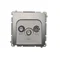 SAT-SAT-RTV double end satellite antenna socket (module) satin (metallic)