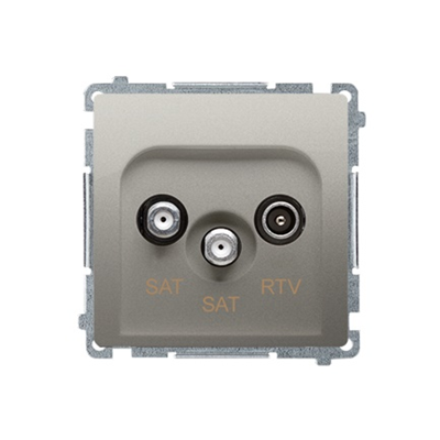 SAT-SAT-RTV double end satellite antenna socket (module) satin (metallic)