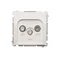 SAT-SAT-RTV double end satellite antenna socket (module) white