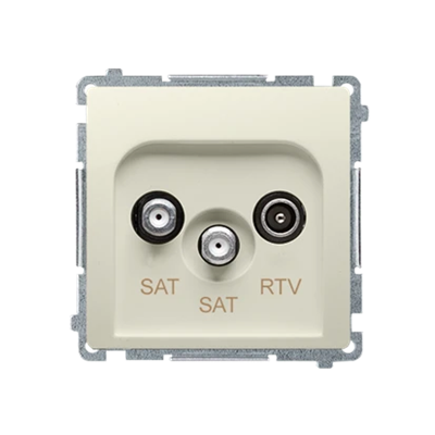 SAT-SAT-RTV double terminal antenna socket (module) beige
