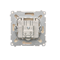 SAT-SAT-RTV double terminal antenna socket (module) beige