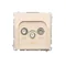 SAT-SAT-RTV double terminal antenna socket (module) beige