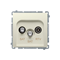 SAT-SAT-RTV double terminal antenna socket (module) beige