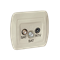 SAT-SAT-RTV Endantennendose beige