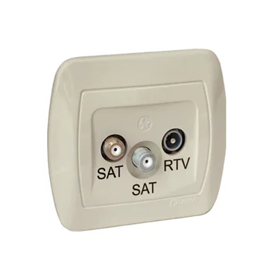 SAT-SAT-RTV Endantennendose beige