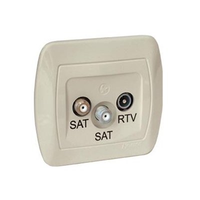 SAT-SAT-RTV Endantennendose beige