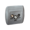 SAT-SAT-RTV terminal socket, silver (metallic)