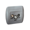 SAT-SAT-RTV terminal socket, silver (metallic)