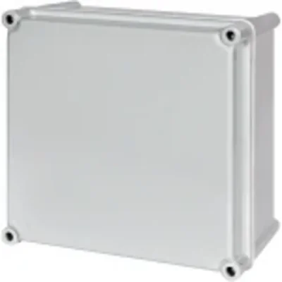 SB-33G Carcasa de poliéster para montaje en superficie con placa de montaje de poliéster, cubierta gris