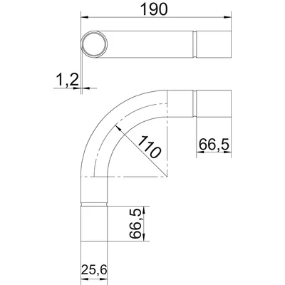 SBN25 G Rohrbogen ohne Gewinde