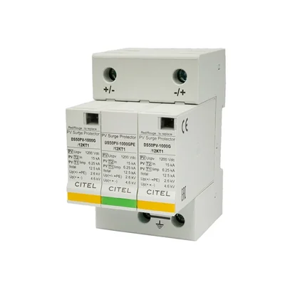 Scaricatore di sovratensione tipo 1+2, DS50PV-1000G/12KT1, 12,5 kA 2p+G