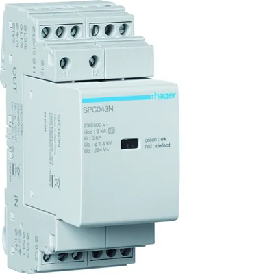 Scaricatore di sovratensione varistore SPD T3 4P TN-S 3kA 1.4kV