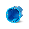 Scatola da incasso extra profonda 60 mm, autoestinguente, 80 mm, collegata con connettore KG71, colore blu